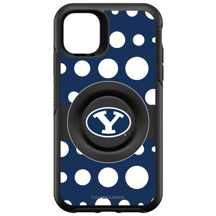 OtterBox Otter + Pop symmetry Phone case with Brigham Young Cougars Polka Dots design