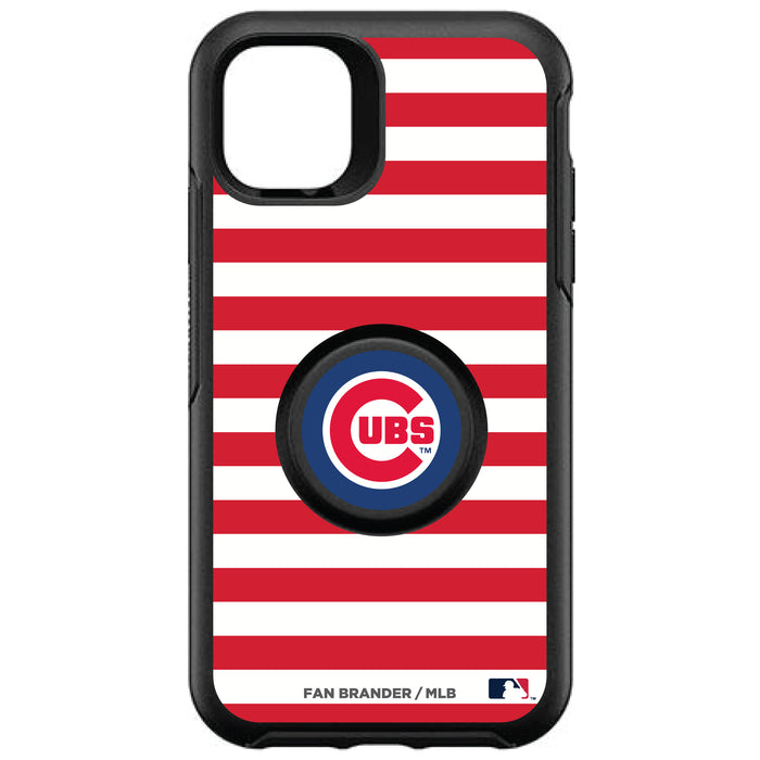 OtterBox Otter + Pop symmetry Phone case with Chicago Cubs Primary Logo and Striped Design