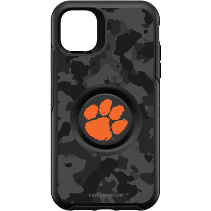 OtterBox Otter + Pop symmetry Phone case with Clemson Tigers Urban Camo background
