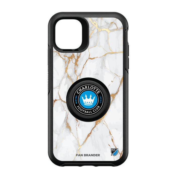 OtterBox Otter + Pop symmetry Phone case with Charlotte FC White Marble design
