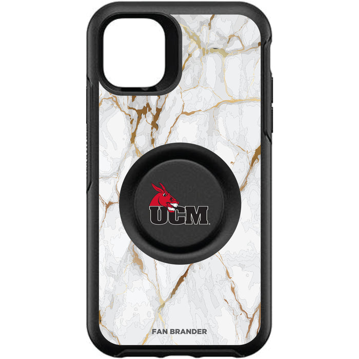 OtterBox Otter + Pop symmetry Phone case with Central Missouri Mules White Marble Background