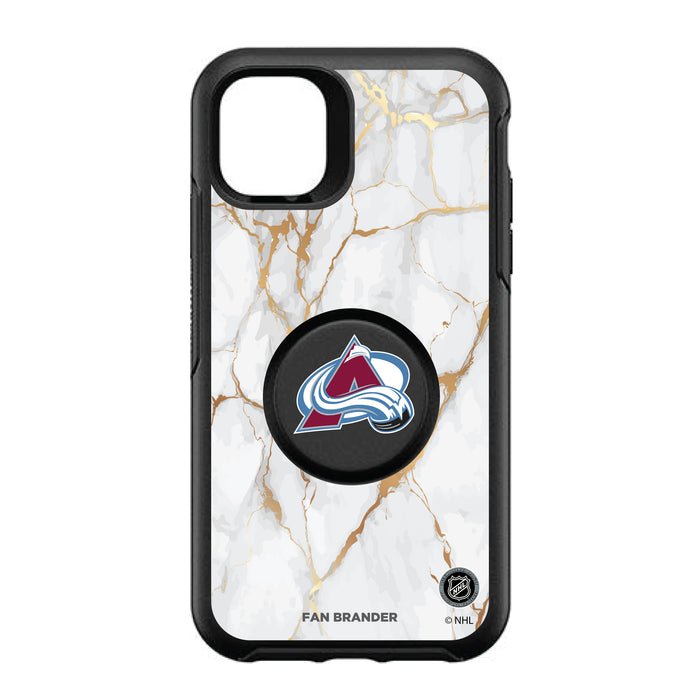 OtterBox Otter + Pop symmetry Phone case with Colorado Avalanche White Marble design