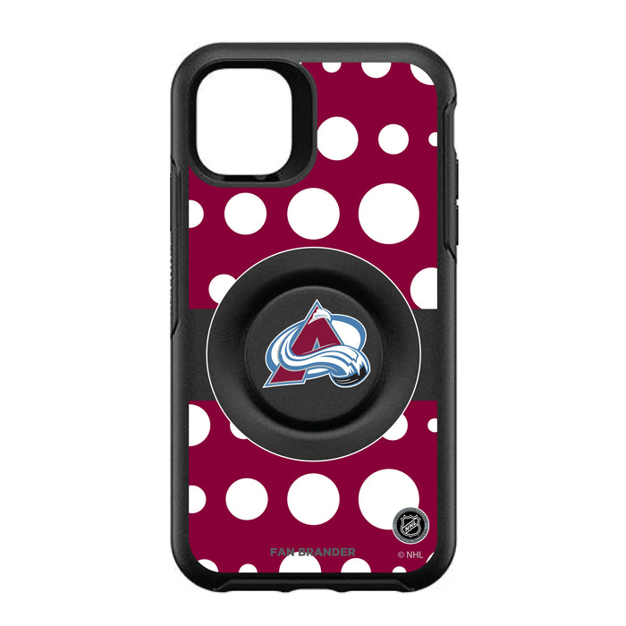 OtterBox Otter + Pop symmetry Phone case with Colorado Avalanche Polka Dots design