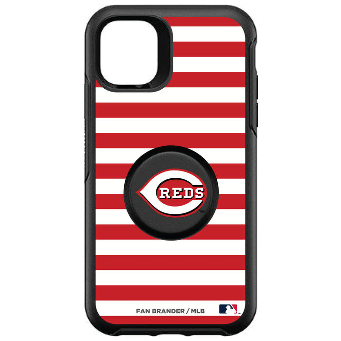 OtterBox Otter + Pop symmetry Phone case with Cincinnati Reds Primary Logo and Striped Design