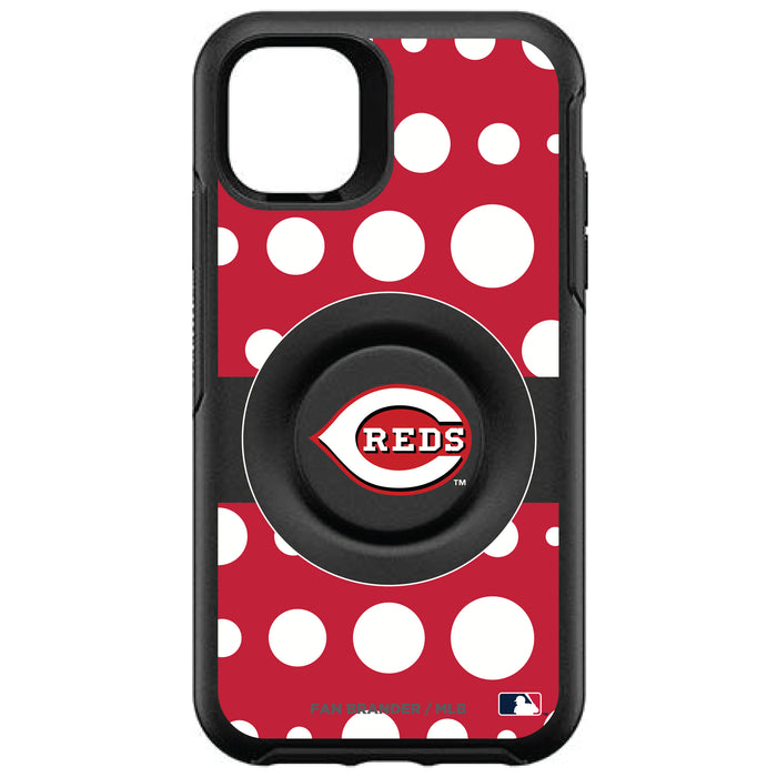 OtterBox Otter + Pop symmetry Phone case with Cincinnati Reds Polka Dots design