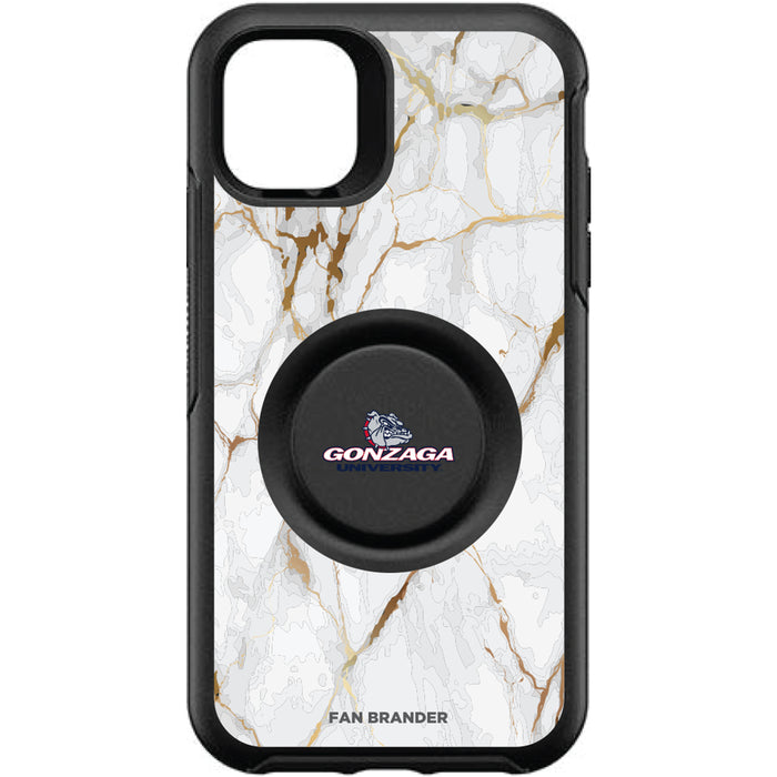 OtterBox Otter + Pop symmetry Phone case with Gonzaga Bulldogs White Marble Background