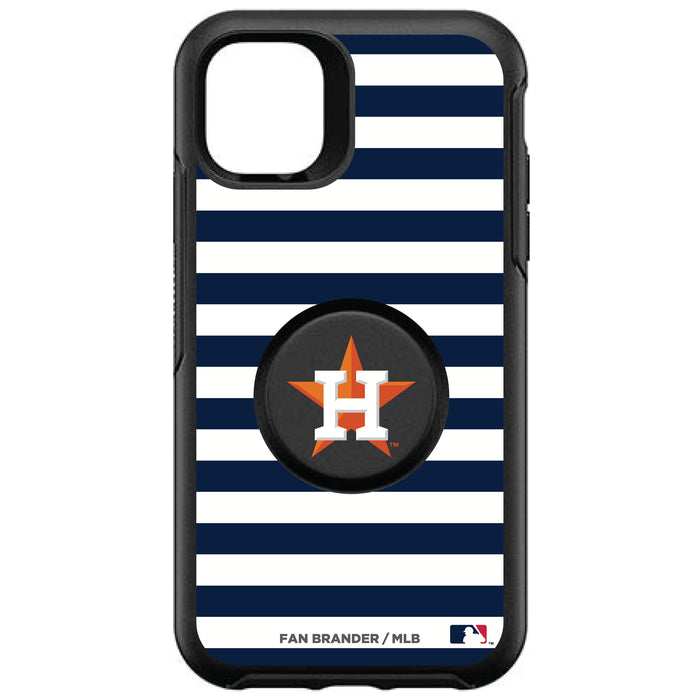 OtterBox Otter + Pop symmetry Phone case with Houston Astros Primary Logo and Striped Design