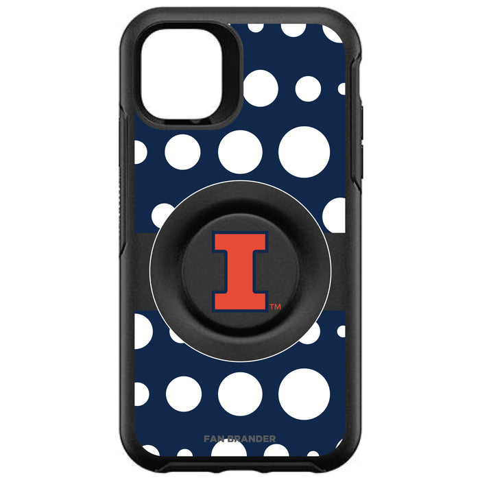 OtterBox Otter + Pop symmetry Phone case with Illinois Fighting Illini Polka Dots design