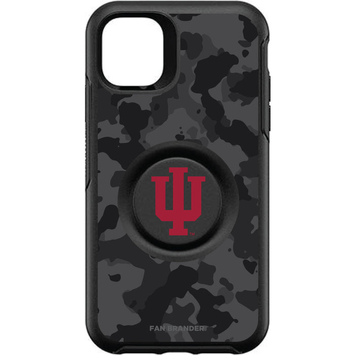 OtterBox Otter + Pop symmetry Phone case with Indiana Hoosiers Urban Camo background