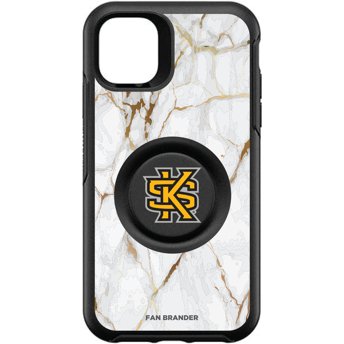 OtterBox Otter + Pop symmetry Phone case with Kennesaw State Owls White Marble Background