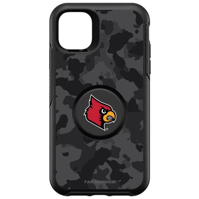 OtterBox Otter + Pop symmetry Phone case with Louisville Cardinals Primary Logo and Urban Camo design