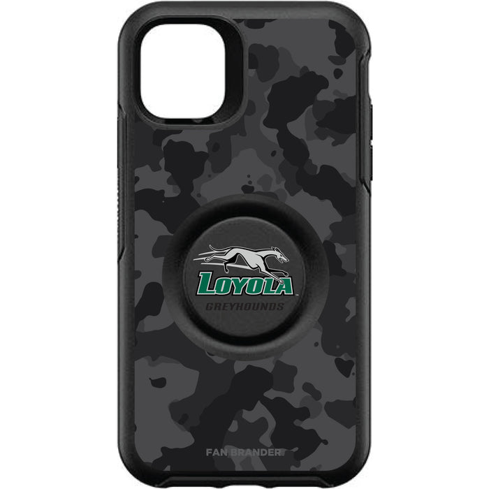 OtterBox Otter + Pop symmetry Phone case with Loyola Univ Of Maryland Hounds Urban Camo background