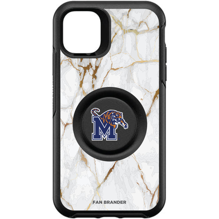 OtterBox Otter + Pop symmetry Phone case with Memphis Tigers White Marble Background