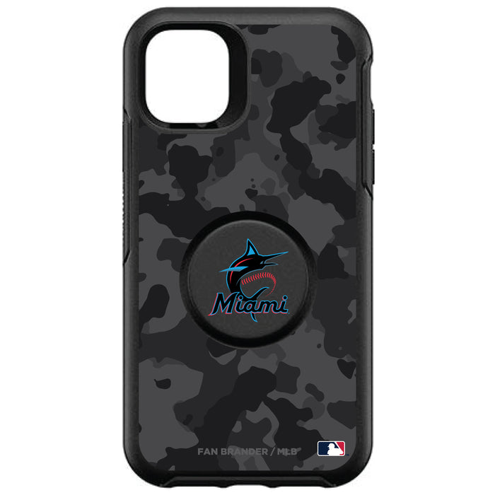 OtterBox Otter + Pop symmetry Phone case with Miami Marlins Urban Camo background