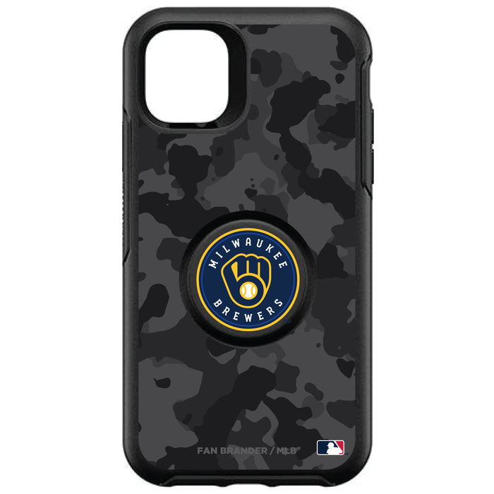 OtterBox Otter + Pop symmetry Phone case with Milwaukee Brewers Urban Camo background