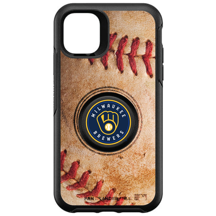 OtterBox Otter + Pop symmetry Phone case with Milwaukee Brewers Primary Logo with Baseball Design