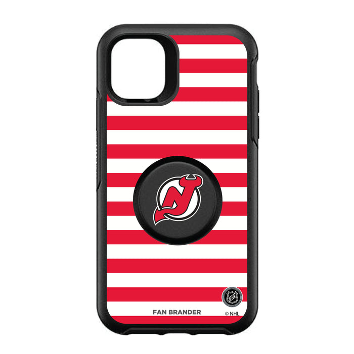 OtterBox Otter + Pop symmetry Phone case with New Jersey Devils Stripes Design