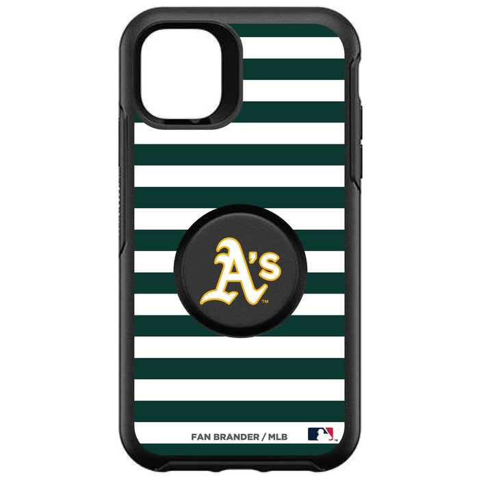 OtterBox Otter + Pop symmetry Phone case with Oakland Athletics Primary Logo and Striped Design