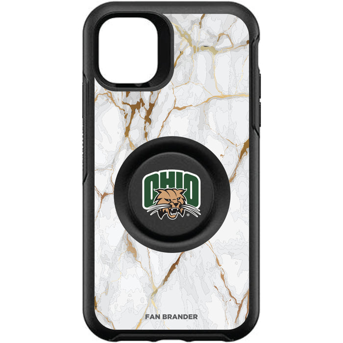 OtterBox Otter + Pop symmetry Phone case with Ohio University Bobcats White Marble Background