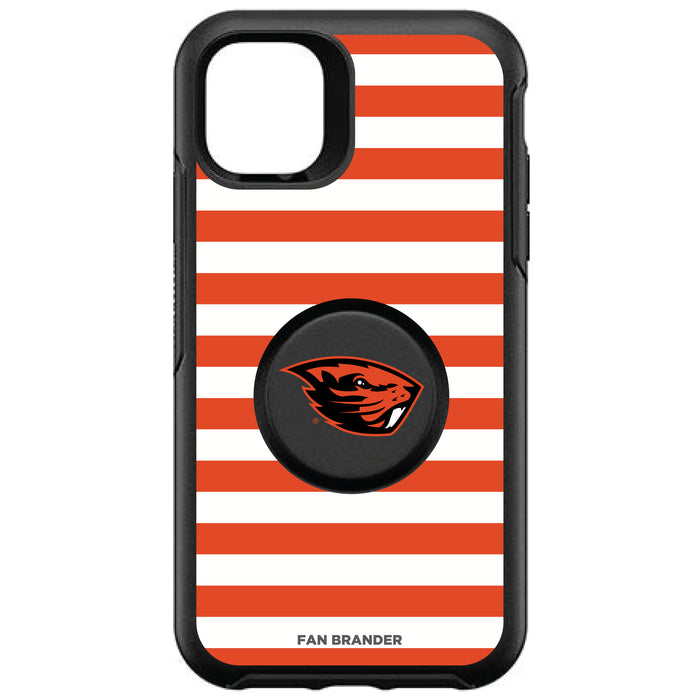 OtterBox Otter + Pop symmetry Phone case with Oregon State Beavers Primary Logo and Striped Design