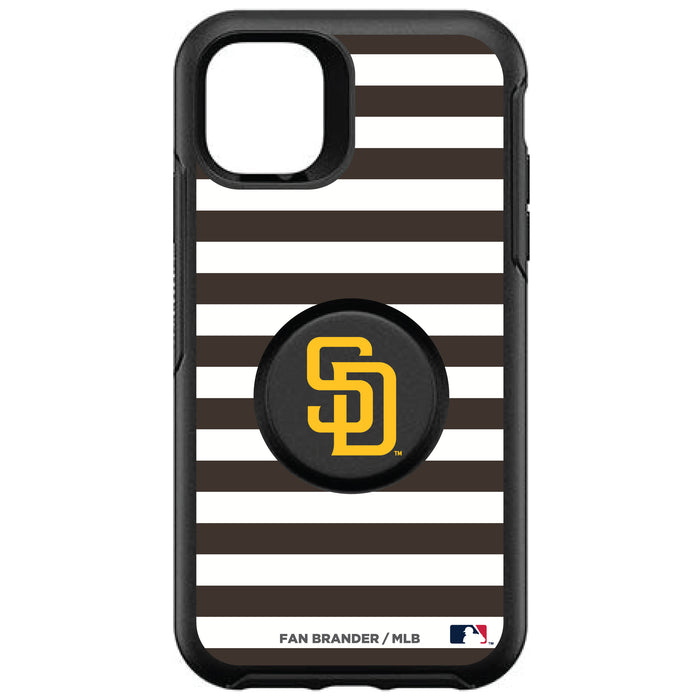 OtterBox Otter + Pop symmetry Phone case with San Diego Padres Primary Logo and Striped Design