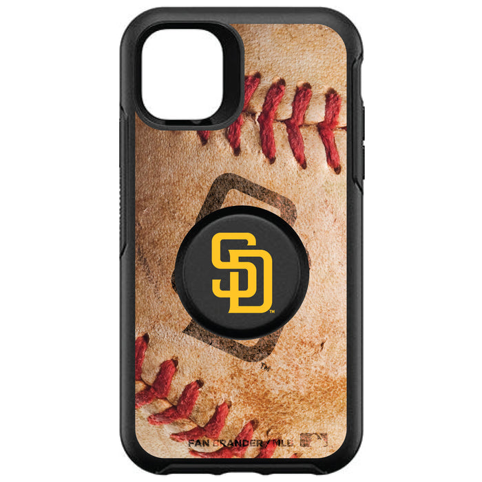 OtterBox Otter + Pop symmetry Phone case with San Diego Padres Primary Logo with Baseball Design
