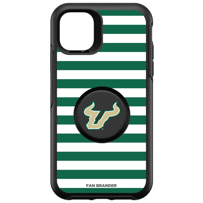 OtterBox Otter + Pop symmetry Phone case with South Florida Bulls Primary Logo and Striped Design