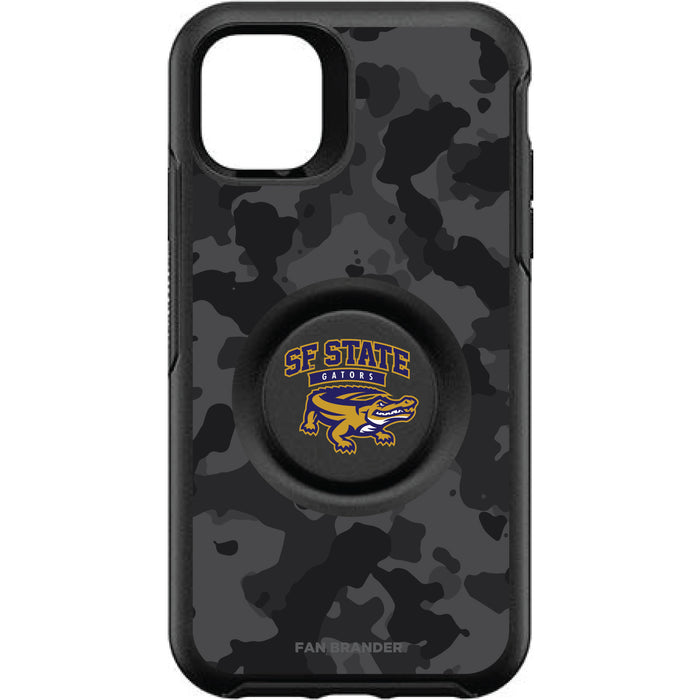 OtterBox Otter + Pop symmetry Phone case with San Francisco State U Gators Urban Camo background