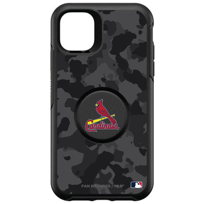 OtterBox Otter + Pop symmetry Phone case with St. Louis Cardinals Urban Camo background