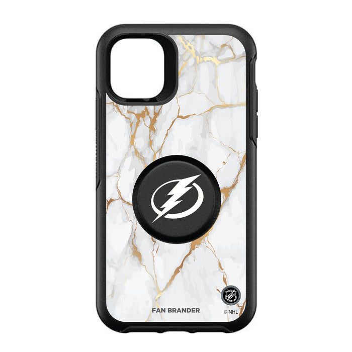 OtterBox Otter + Pop symmetry Phone case with Tampa Bay Lightning White Marble design