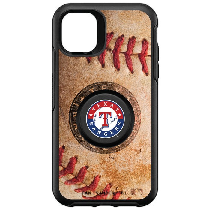 OtterBox Otter + Pop symmetry Phone case with Texas Rangers Primary Logo with Baseball Design