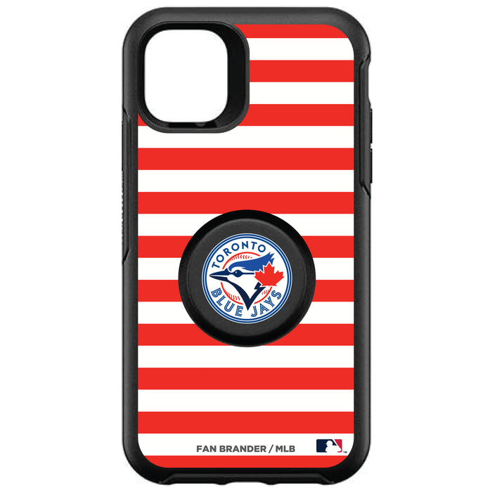 OtterBox Otter + Pop symmetry Phone case with Toronto Blue Jays Primary Logo and Striped Design