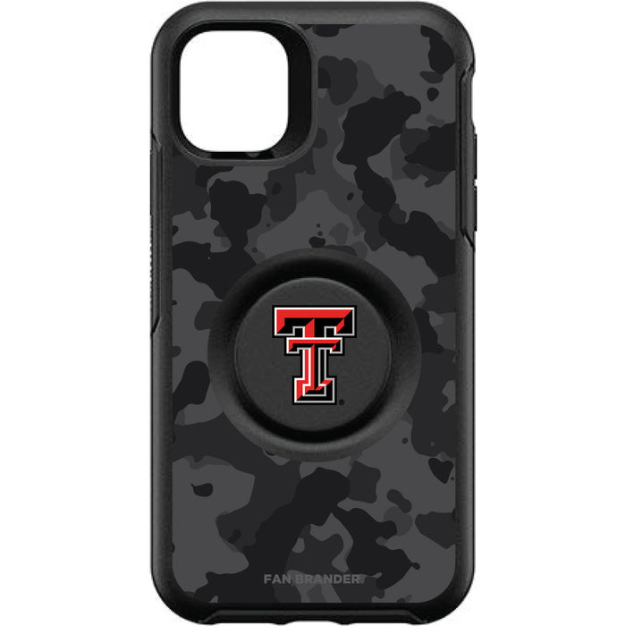OtterBox Otter + Pop symmetry Phone case with Texas Tech Red Raiders Urban Camo background