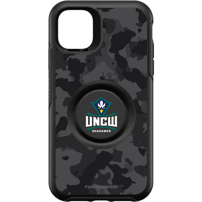 OtterBox Otter + Pop symmetry Phone case with UNC Wilmington Seahawks Urban Camo background