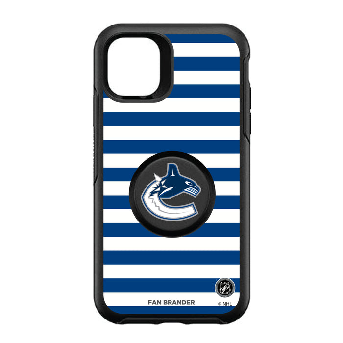 OtterBox Otter + Pop symmetry Phone case with Vancouver Canucks Stripes Design