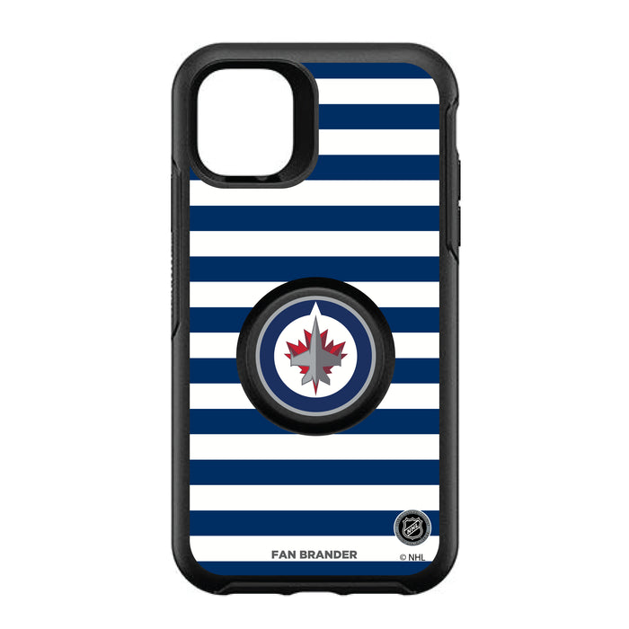 OtterBox Otter + Pop symmetry Phone case with Winnipeg Jets Stripes Design