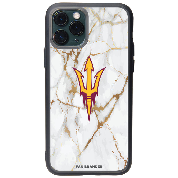 Fan Brander Slate series Phone case with Arizona State Sun Devils White Marble Design