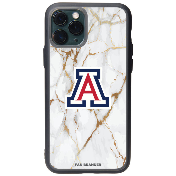 Fan Brander Slate series Phone case with Arizona Wildcats White Marble Design