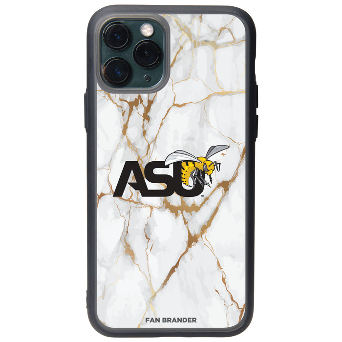 Fan Brander Slate series Phone case with Alabama State Hornets White Marble Design