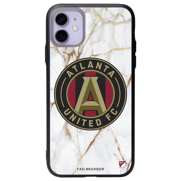 Fan Brander Slate series Phone case with Atlanta United FC White Marble Background
