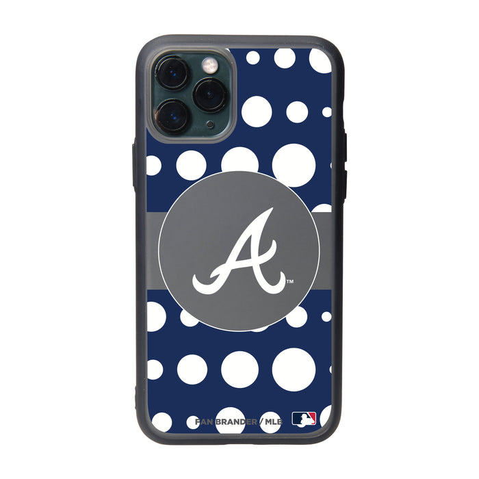 Fan Brander Slate series Phone case with Atlanta Braves Primary Logo with Polka Dots