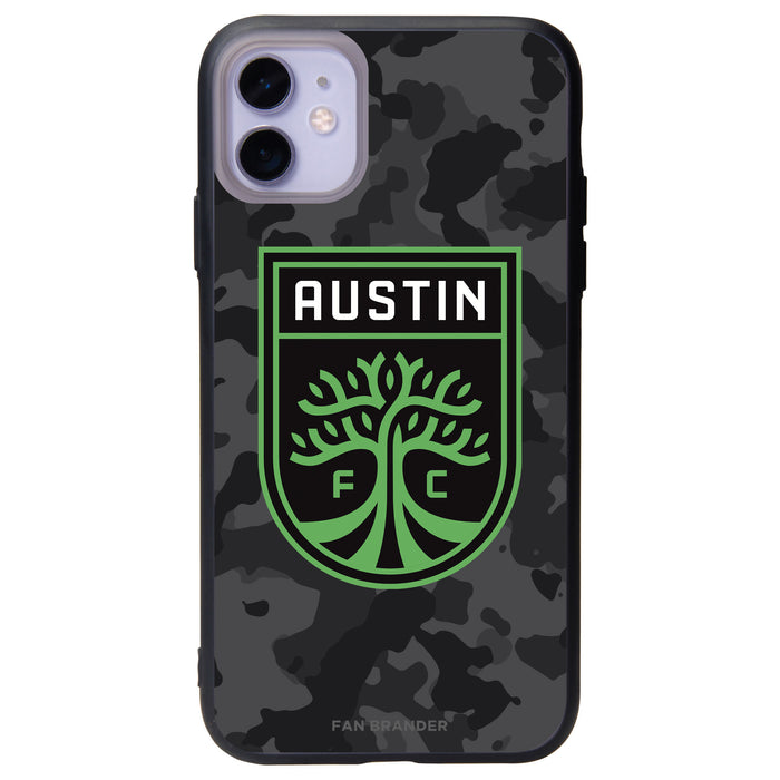 Fan Brander Slate series Phone case with Austin FC Urban Camo Background