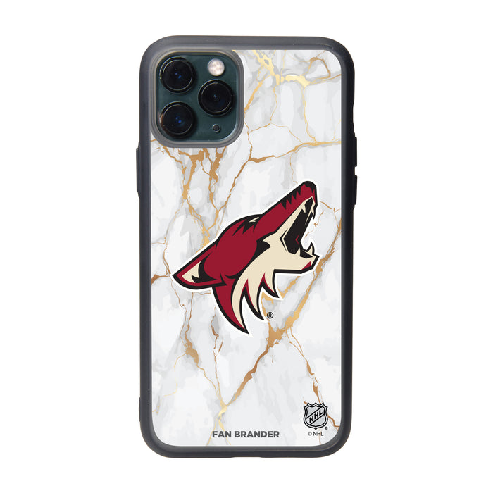 Fan Brander Slate series Phone case with Arizona Coyotes White Marble Design
