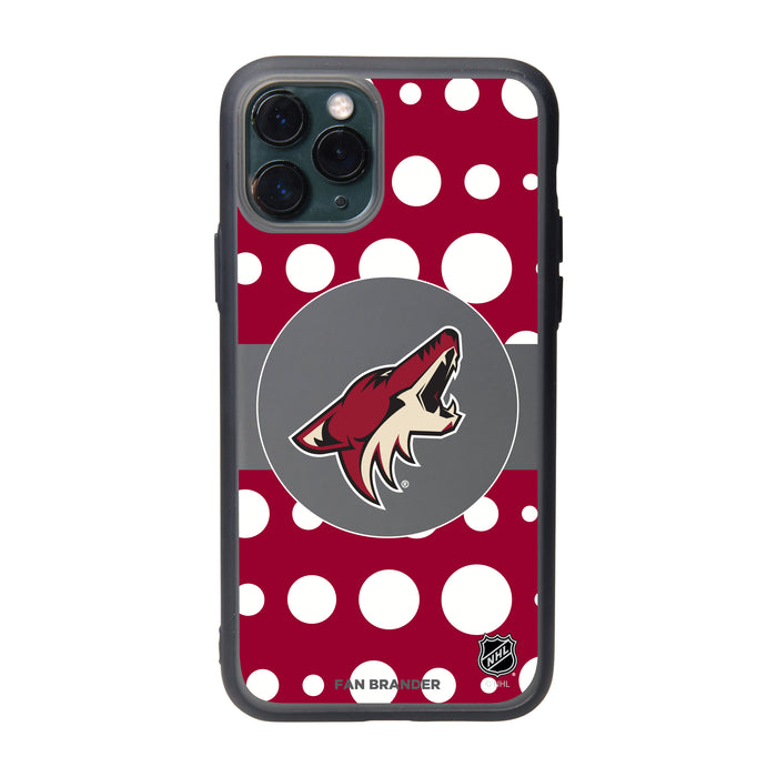 Fan Brander Slate series Phone case with Arizona Coyotes Polka Dots design