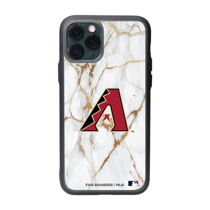 Fan Brander Slate series Phone case with Arizona Diamondbacks White Marble design