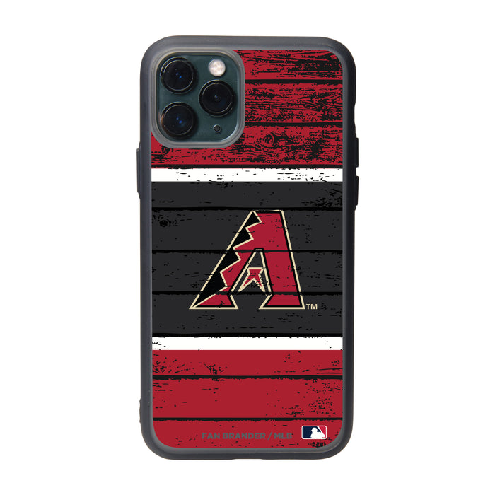 Fan Brander Slate series Phone case with Arizona Diamondbacks Primary Logo on Wood Design