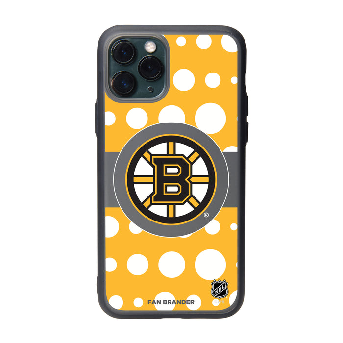 Fan Brander Slate series Phone case with Boston Bruins Polka Dots design