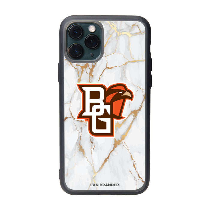Fan Brander Slate series Phone case with Bowling Green Falcons White Marble Design