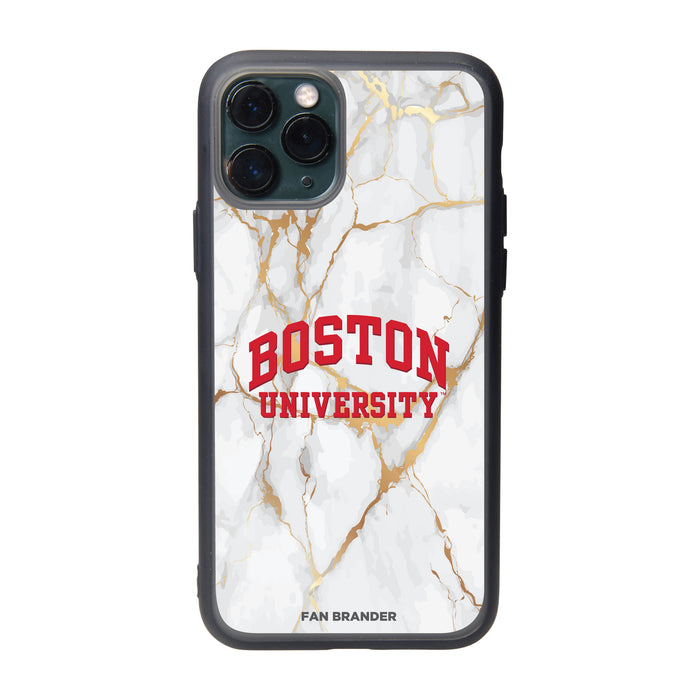 Fan Brander Slate series Phone case with Boston University White Marble Design