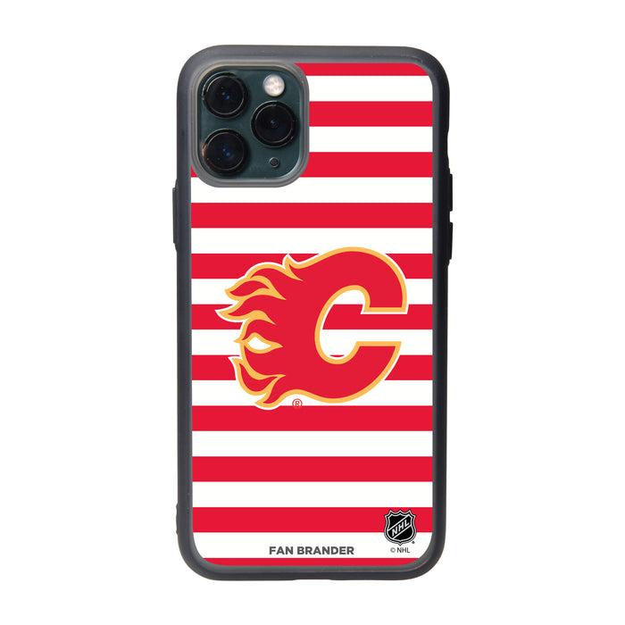 Fan Brander Slate series Phone case with Calgary Flames Stripes